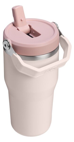Svetlo rožnata termovka iz nerjavečega jekla 600 ml IceFlow™ Flip Straw 2.0 Tumbler Rose Quartz – Stanley