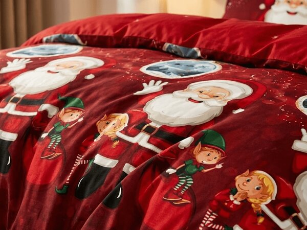 Posteljnina iz mikrovlaken SANTALAND rdeča Dimenzije posteljnine: 70 x 80 cm | 140 x 200 cm