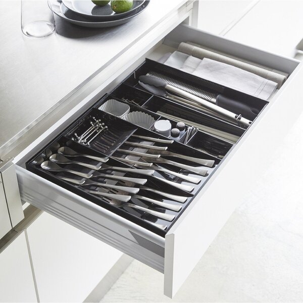 Črn plastični organizator za predal 47,5 x 35 cm - YAMAZAKI