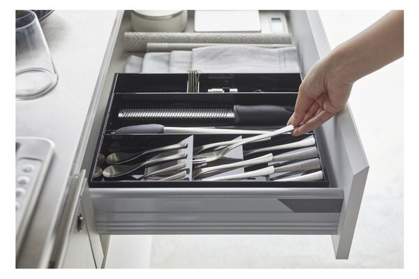 Črn plastični organizator za predal 47,5 x 35 cm - YAMAZAKI