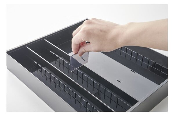 Črn plastični organizator za predal 47,5 x 35 cm - YAMAZAKI