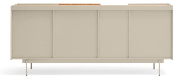 Bež/naravna nizka komoda v hrastovem dekorju 180x78 cm Otto – Teulat