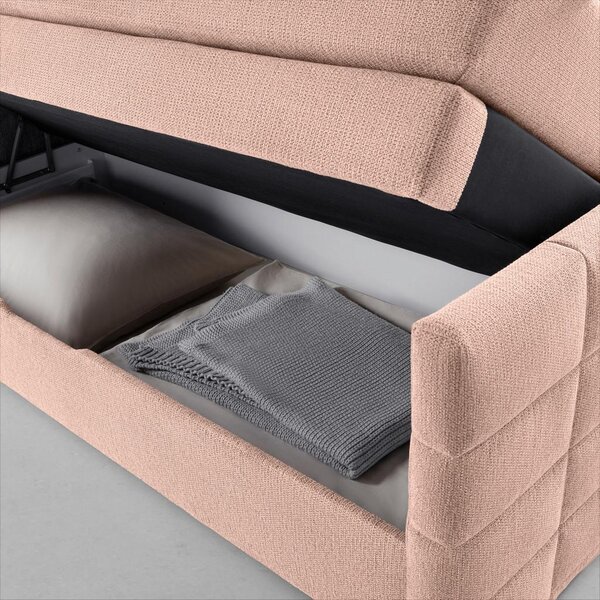 Mömax Postelja Boxspring Damon, Roza, 160x200