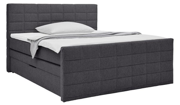 Mömax Postelja Boxspring Damon, Črna, 160x200