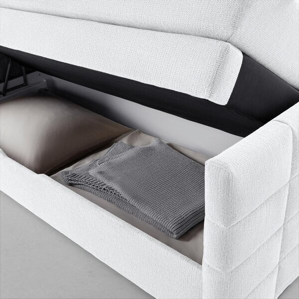 Mömax Postelja Boxspring Damon, Bela, 160x200