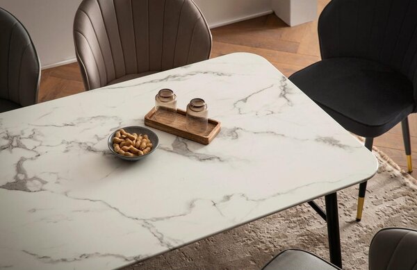 MID.YOU Jedilna Miza Marble, Videz Marmorja, 160x80cm