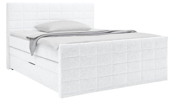 Mömax Postelja Boxspring Damon, Bela, 160x200