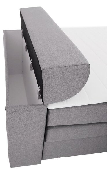 Mömax Postelja Boxspring Flexi 2, Siva, 140x200