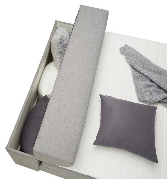 Mömax Postelja Boxspring Flexi 2, Siva, 140x200
