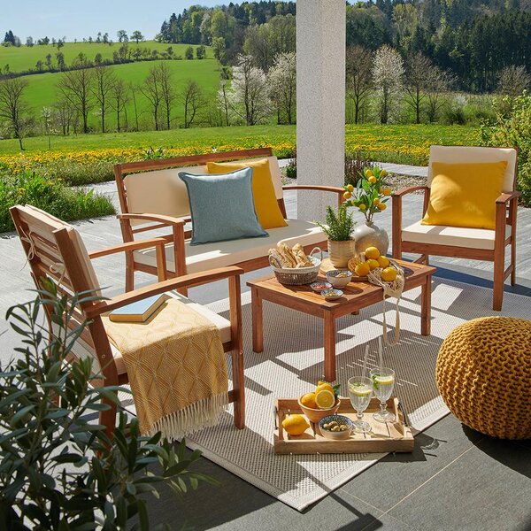 Mömax Lounge Garnitura Zypern, Naravna, Bež, 4-Delno