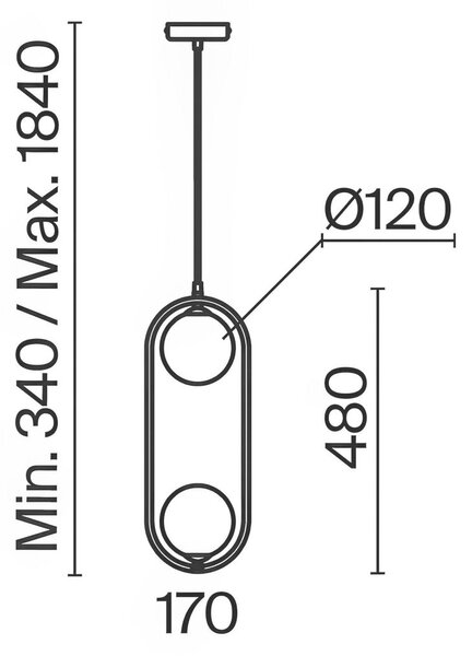 MAYTONI Viseča Nihalna Svetilka Ring