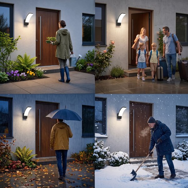 Fasadna LED stenska svetilka JNH032-G črna