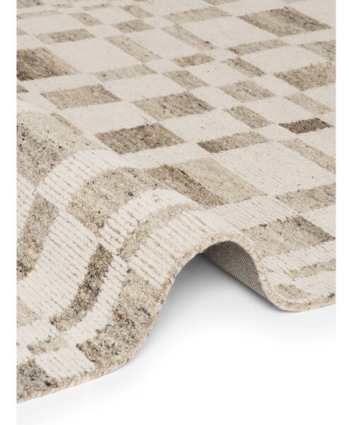 Kremno bela ročno tkana volnena preproga 80x150 cm Boho 1.0 Structa – Vikosa
