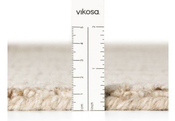 Kremno bela ročno tkana volnena preproga 80x150 cm Boho 1.0 Structa – Vikosa