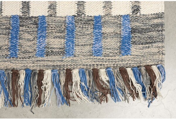 Modra/rjava bombažna preproga 160x230 cm Hampton – Dutchbone