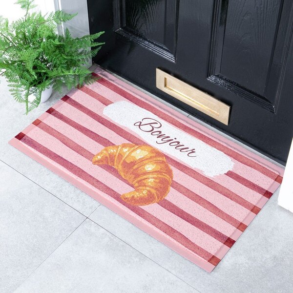 Predpražnik iz PVC-ja 40x70 cm Croissant Bonjour – Artsy Doormats