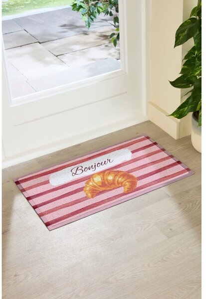 Predpražnik iz PVC-ja 40x70 cm Croissant Bonjour – Artsy Doormats