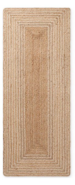 Obojestranski/ročno tkan tekač iz jute v naravni barvi/v svetli naravni barvi 80x200 cm Juno – Hanse Home