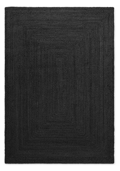 Črna obojestranska/ročno tkana preproga iz jute 60x90 cm Juno – Hanse Home