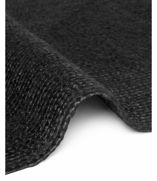 Črn obojestranski/ročno tkan tekač iz jute 80x200 cm Juno – Hanse Home