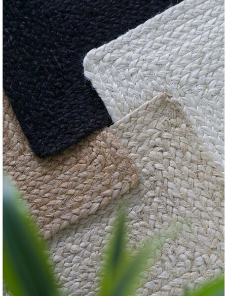 Črn obojestranski/ročno tkan tekač iz jute 80x200 cm Juno – Hanse Home