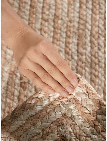 Obojestranski/ročno tkan tekač iz jute v naravni barvi/v svetli naravni barvi 80x200 cm Juno – Hanse Home