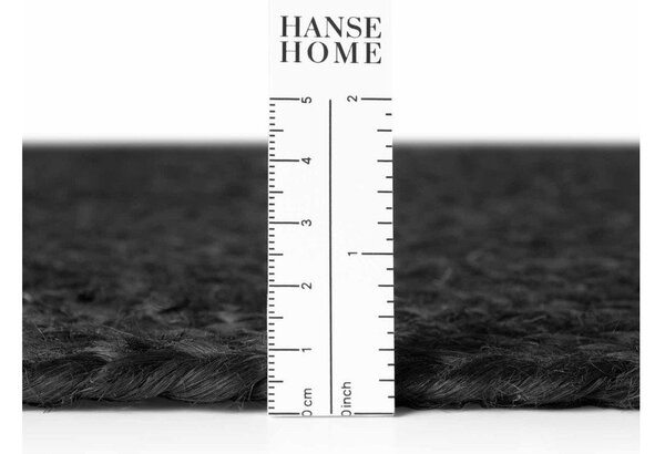 Črna obojestranska/ročno tkana preproga iz jute 60x90 cm Juno – Hanse Home