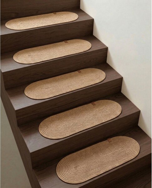 Komplet preprog za stopnice 16 ks v naravni barvi 25x65 cm Milo – Vitaus