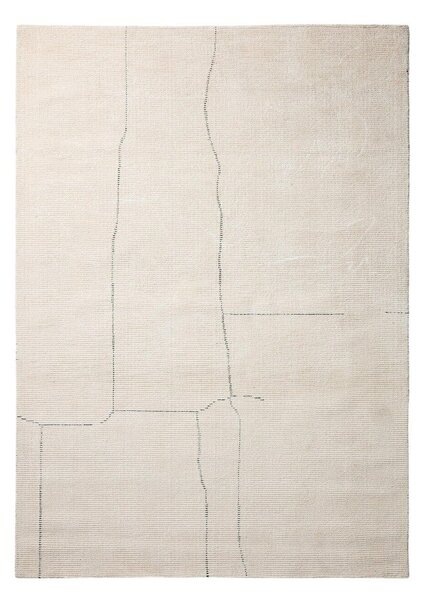 Kremno bela ročno tkana preproga 200x300 cm Lisdan – Kave Home