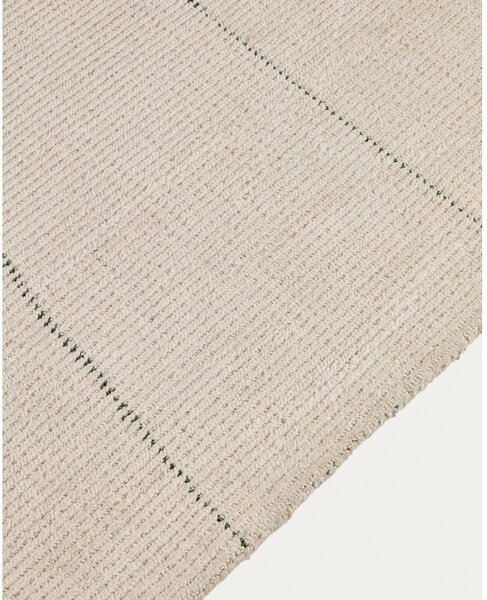 Kremno bela ročno tkana preproga 200x300 cm Lisdan – Kave Home
