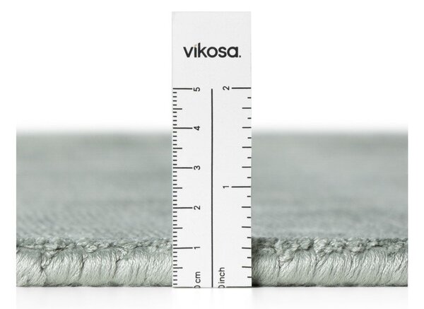 Svetlo modra ročno tkana viskozna okrogla preproga ø 120 cm Noemi – Vikosa