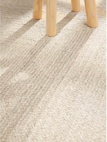 Kremno bela obojestranska/ročno tkana preproga iz jute 60x90 cm Juno – Hanse Home