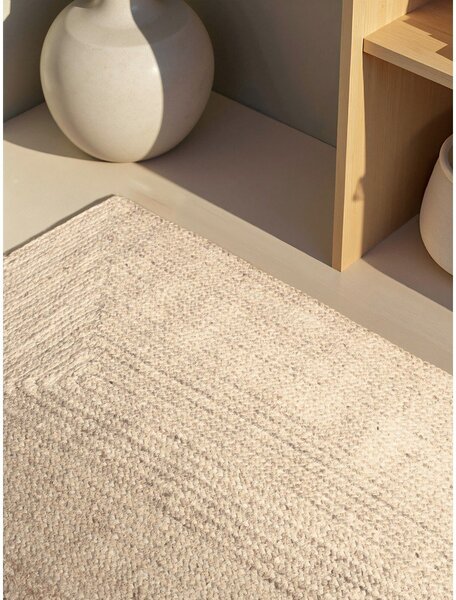 Kremno bela obojestranska/ročno tkana preproga iz jute 60x90 cm Juno – Hanse Home