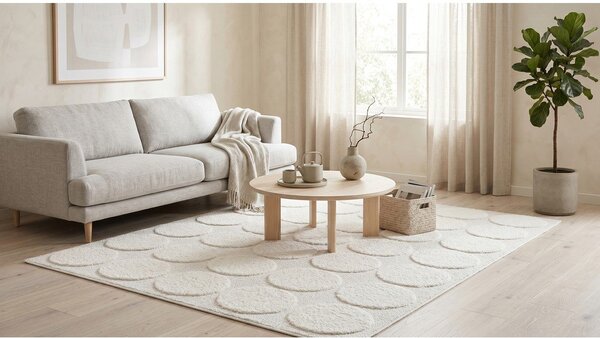 Kremno bela preproga 120x170 cm Bubble – ESTE
