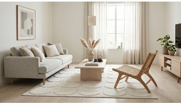 Kremno bela preproga 120x170 cm Bubble – ESTE
