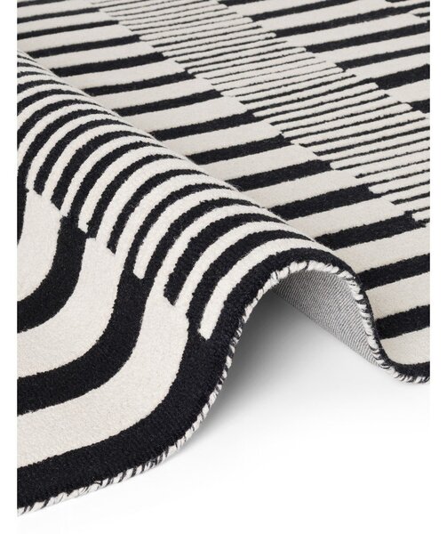 Črno-bela ročno tkana volnena preproga 120x180 cm Stryve Pulse – Elle Decoration