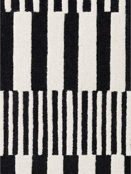 Črno-bela ročno tkana volnena preproga 120x180 cm Stryve Pulse – Elle Decoration