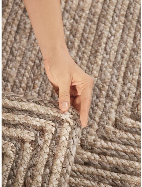 Obojestranska/ročno tkana preproga iz jute v svetli naravni barvi/v temni naravni barvi 120x170 cm Juno – Hanse Home