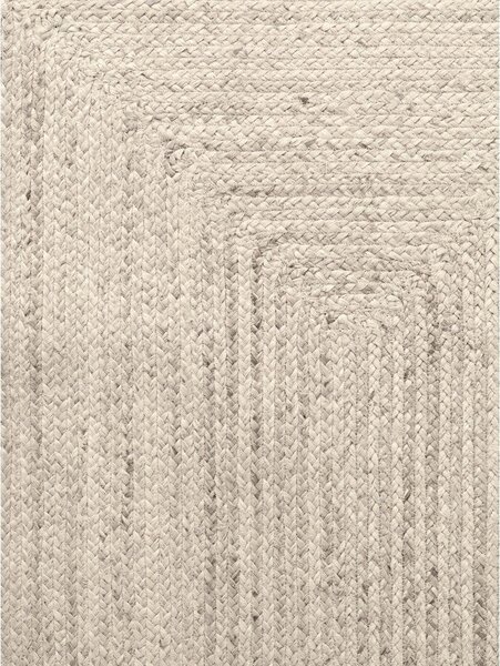 Kremno bel obojestranski/ročno tkan tekač iz jute 80x200 cm Juno – Hanse Home