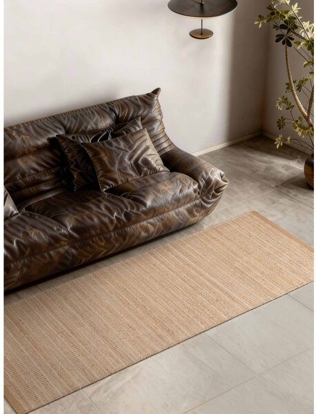 Obojestranski/ročno tkan tekač iz mešanice jute v naravni barvi 80x200 cm Birka – Villeroy&Boch