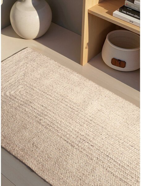 Kremno bel obojestranski/ročno tkan tekač iz jute 80x200 cm Juno – Hanse Home