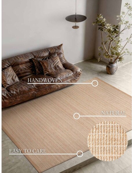 Obojestranska/ročno tkana preproga iz mešanice jute v naravni barvi 120x170 cm Birka – Villeroy&Boch