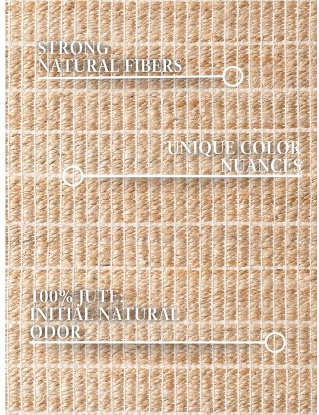 Obojestranska/ročno tkana preproga iz mešanice jute v naravni barvi 120x170 cm Birka – Villeroy&Boch
