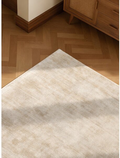 Slonokoščena ročno tkana viskozna preproga 120x180 cm Noemi – Vikosa