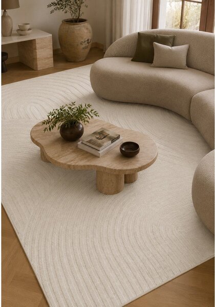 Kremno bela preproga 120x170 cm Whirl – ESTE