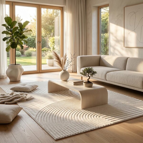 Kremno bela preproga 120x170 cm Whirl – ESTE