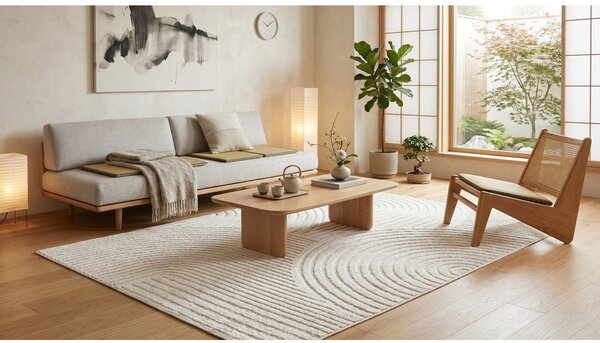Kremno bela preproga 120x170 cm Whirl – ESTE