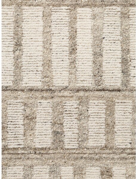Kremno bela ročno tkana volnena preproga 80x150 cm Boho 1.0 Linara – Vikosa