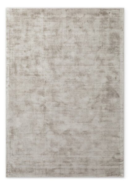 Siva ročno tkana viskozna preproga 80x150 cm Noemi – Vikosa