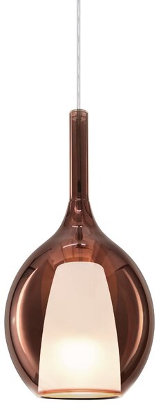 IDEAL LUX Ideal Lux obesna svetilka Kalique 2, bakrena, Ø 18 cm, zatemnjen, Bakrena, Dnevna soba / jedilnica, Plastika, Sodobni
